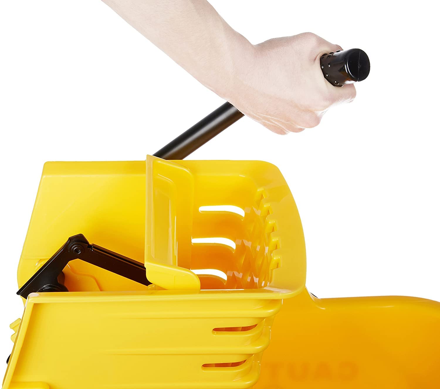 Yellow 35-Quart Mop Bucket on Wheels W50386
