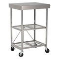 3-Tier Foldable Rolling Kitchen Cart on Wheels O268398