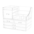 Clear Makeup Organizer With Drawers, Stackable Cosmetic Storage Display Case O2856