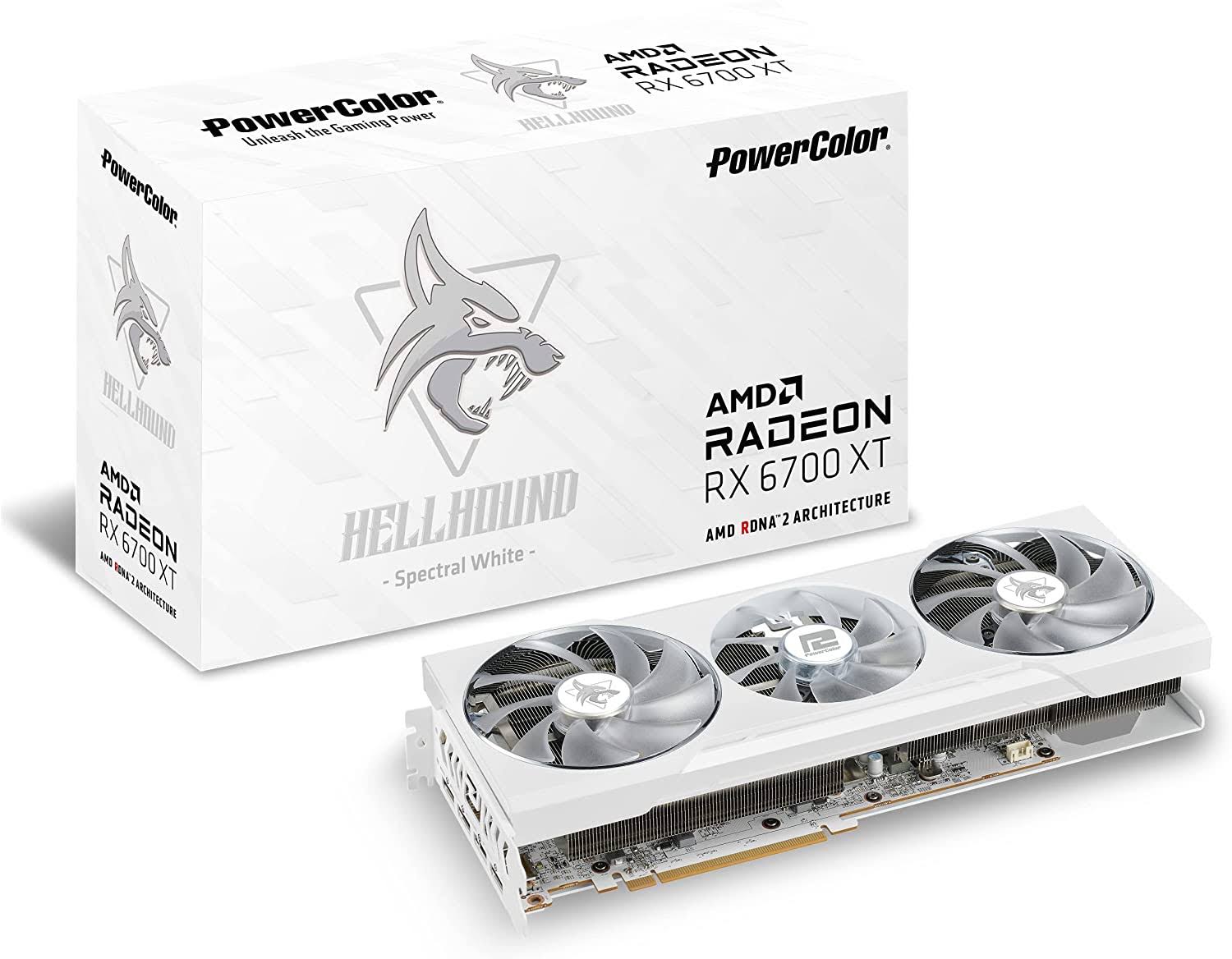Spectral White AMD Radeon RX 6700 XT Graphics Card with 12gb GDDR6 Memory A7508
