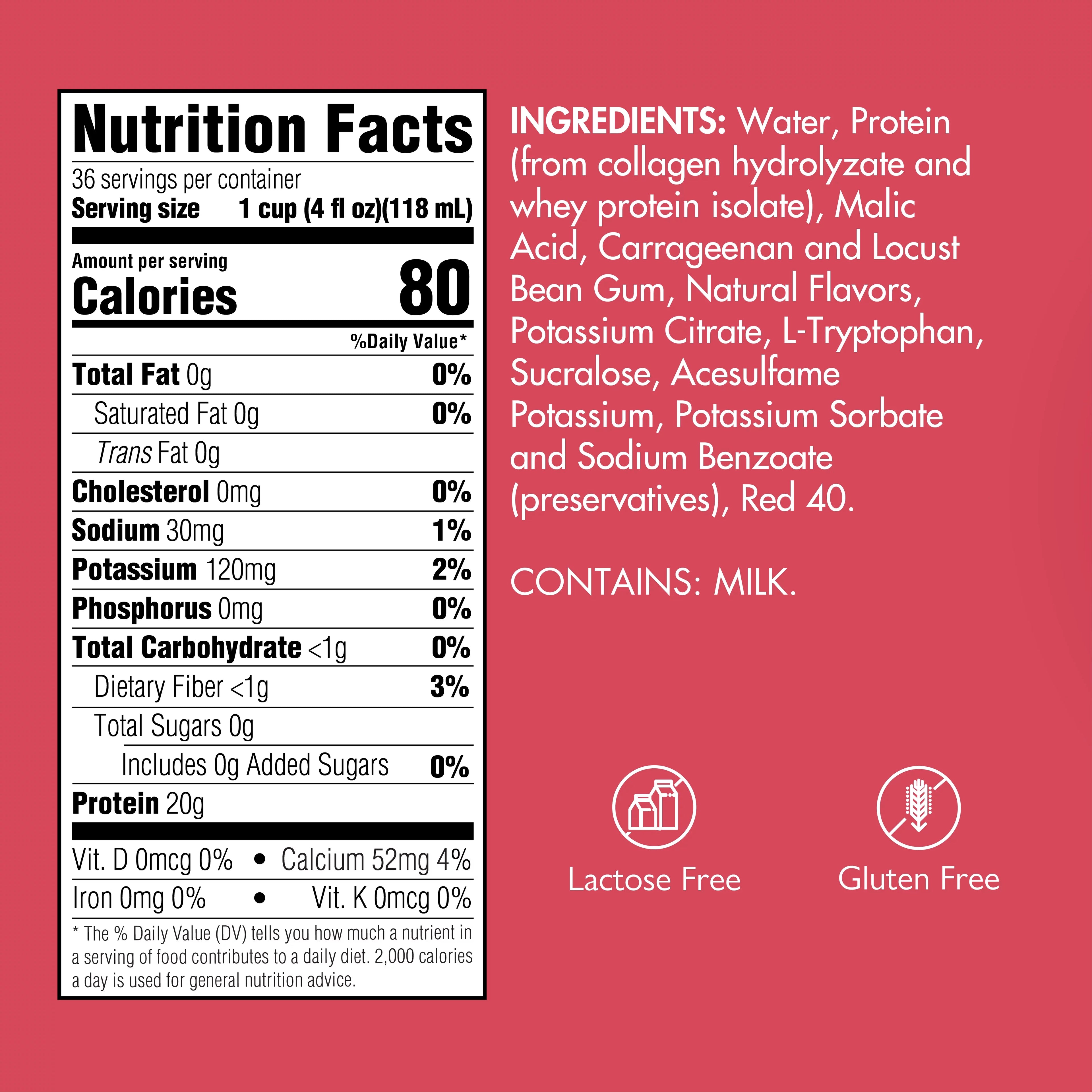 High Protein Sugar Free Fruit Punch Gelatin, 12 Servings Y468
