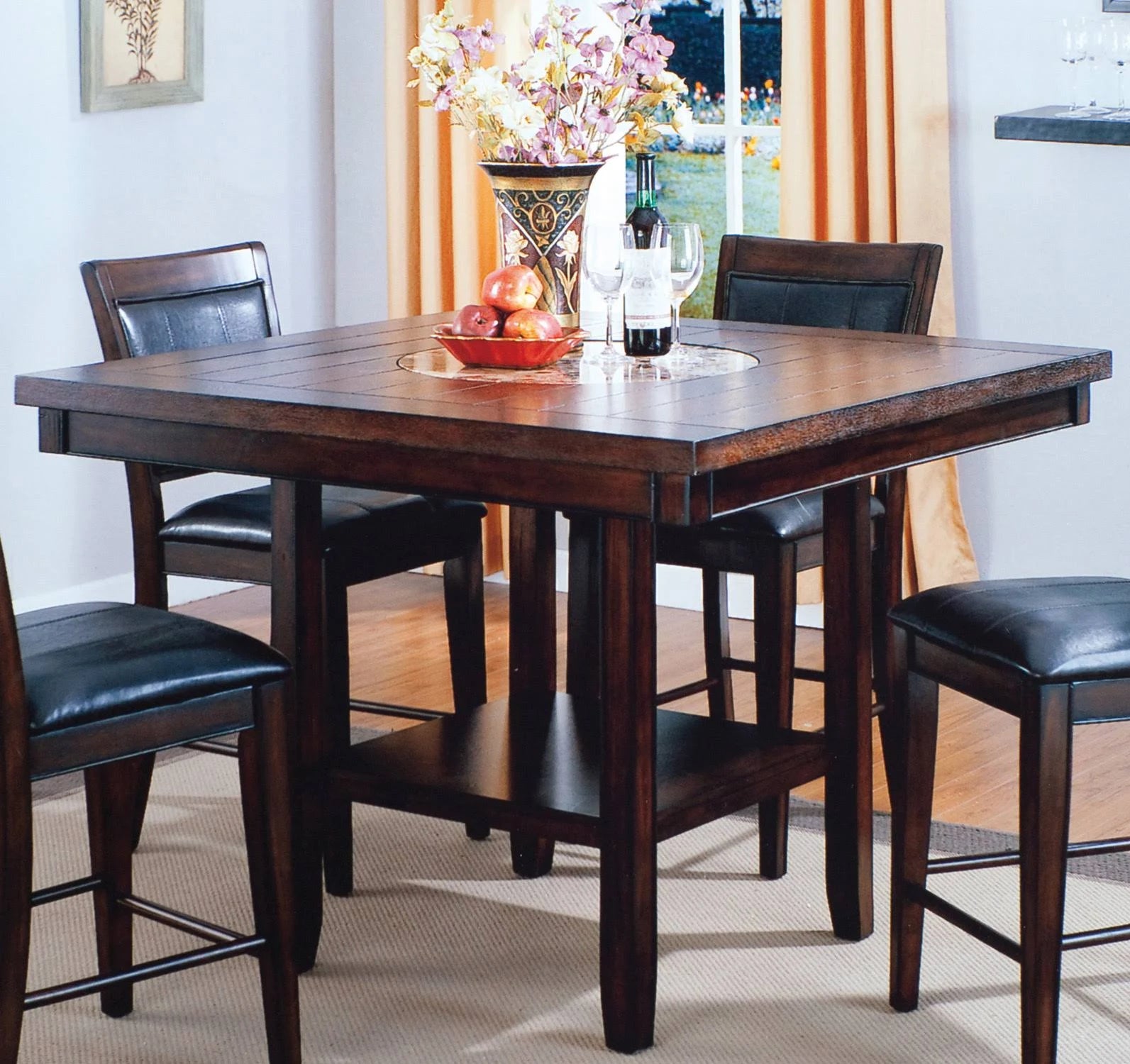 Counter Height Table with Lazy Susan P361