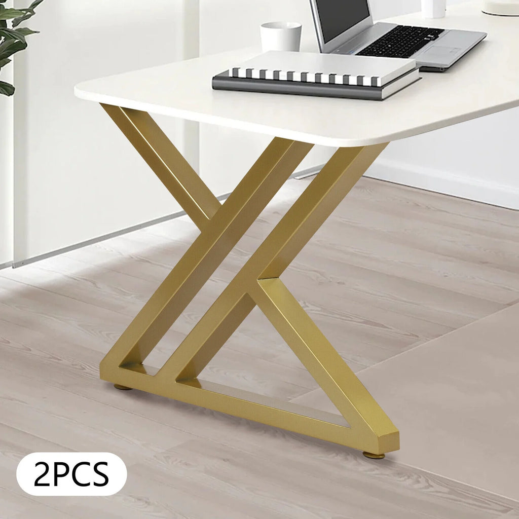 16" Metal Table Legs Gold Steel J456392
