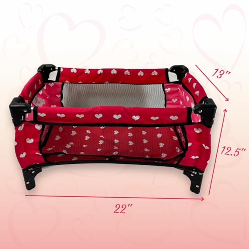Baby Doll Crib Set for 18 inch Dolls (Floral) B497426