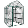 4 Tier Mini Greenhouse with Locking Wheels and PVC Cover O9443