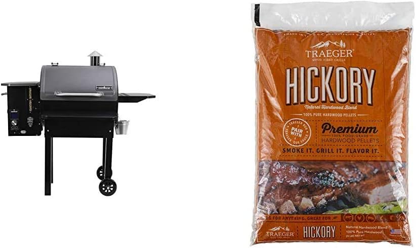 Black Wood Pellet Grill with Fold Down Front Shelf S825773