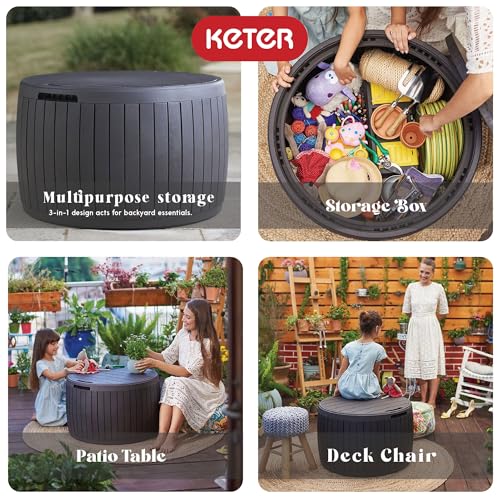 37 Gallon Brown Outdoor Storage Deck Box I48737