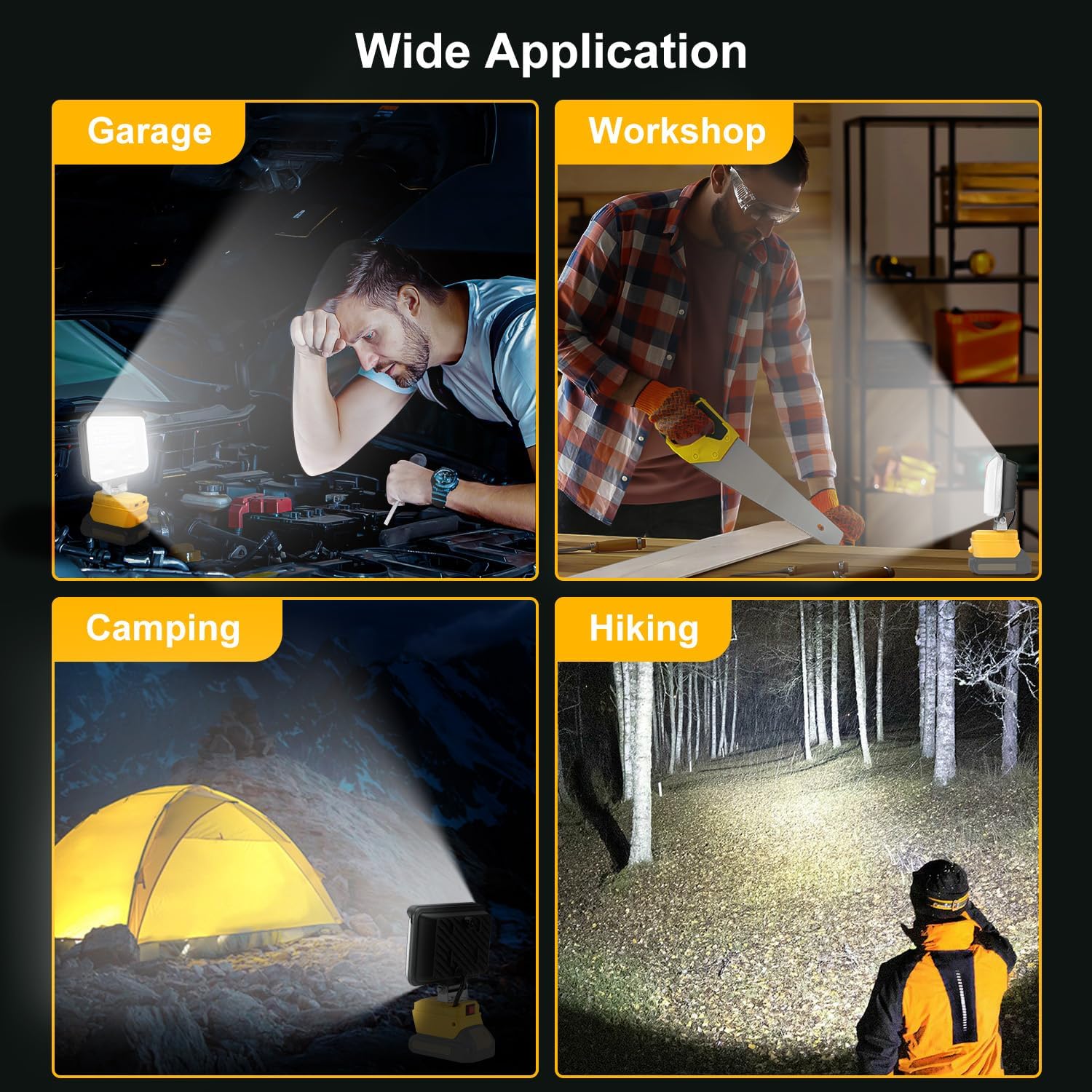 2 Pack Cordless 20V LED Work Light V3985