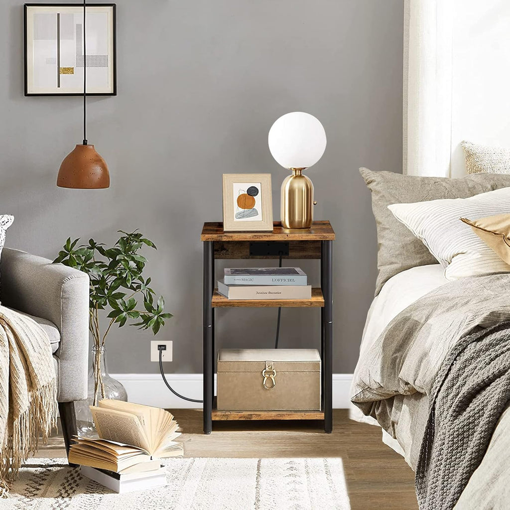 3-Tier End Table with Charging Station and USB Ports G4072