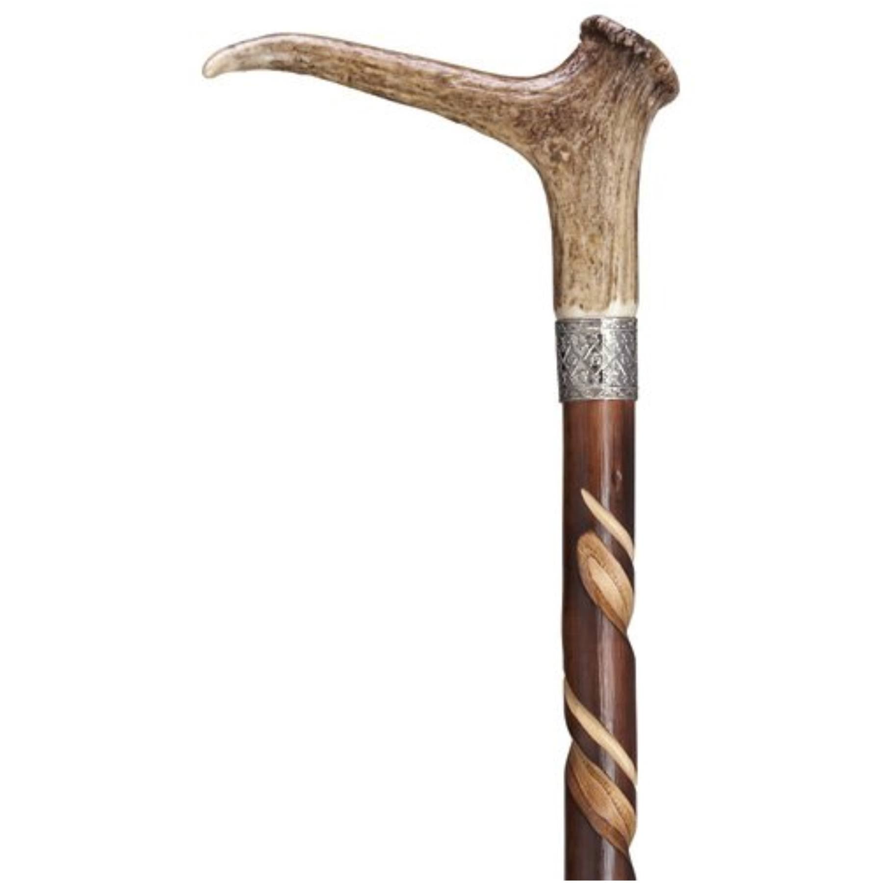 Spiral Stag Horn Walking Cane N366