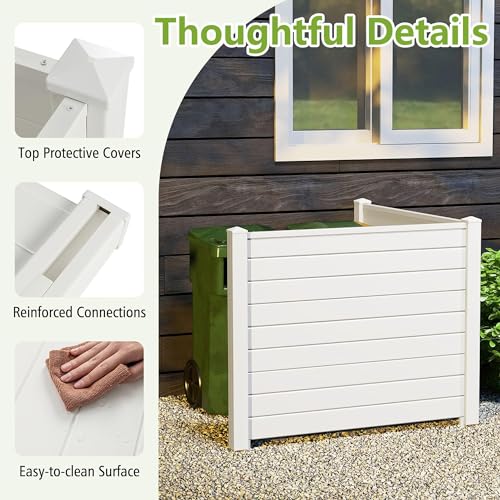 48" W X 48" H Vinyl Privacy Screen Fence 2 Panels C528866